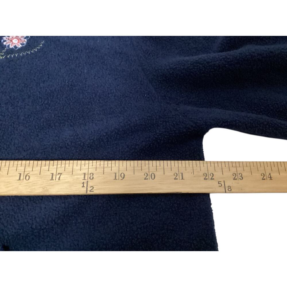 Vintage Looney Tunes Tweety Bird Warner Bros pullover fleece hoodie size L navy - Picture 6 of 7